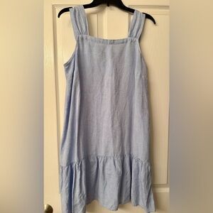NWT Loft lightweight chambray sleeveless dress with ruffle